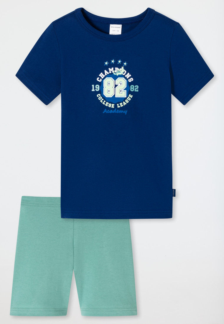 Schlafanzug kurz dunkelblau - Casual World