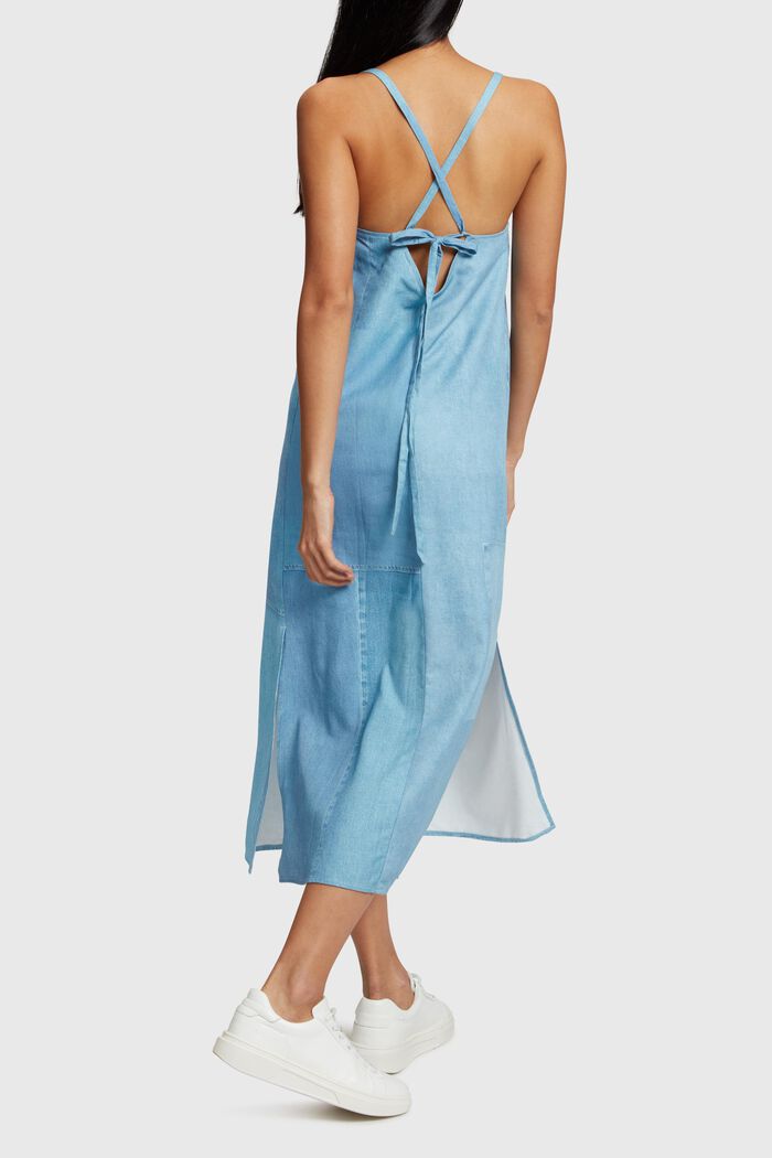 Slipdress mit Denim-Allover-Print