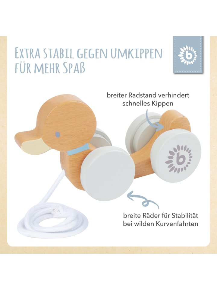 Bieco Spielwaren Nachziehente Holz - ab Geburt in Weiß günstig kaufen onesize