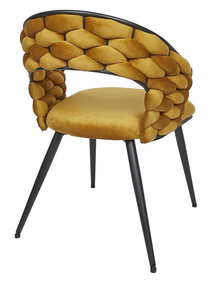 Rétro Chic Esszimmerstuhl ''Sawyer'' in Gelb - (B)63 x (H)83 x (T)54 cm günstig kaufen onesize