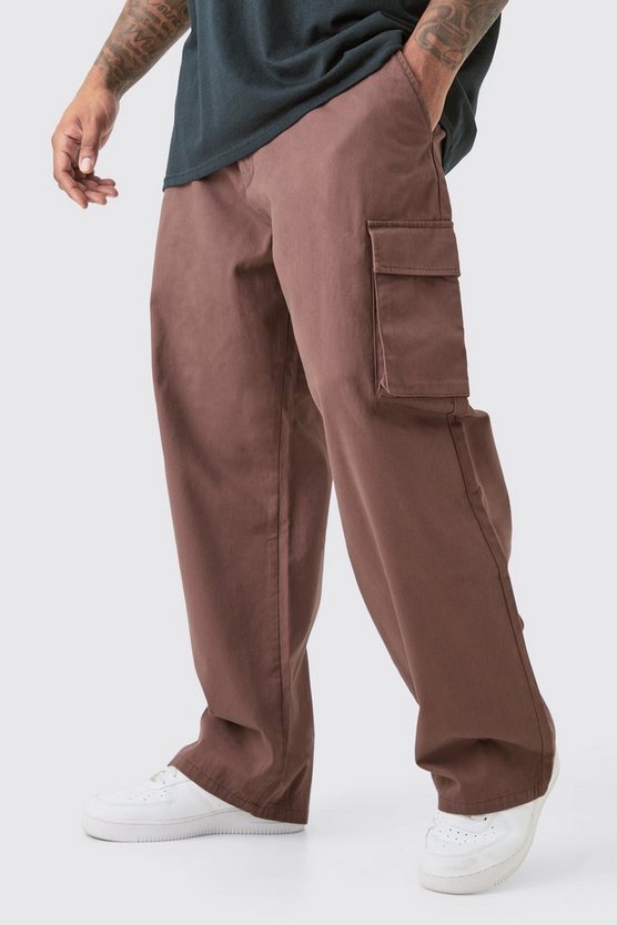 Plus lockere Twill Cargo-Hose