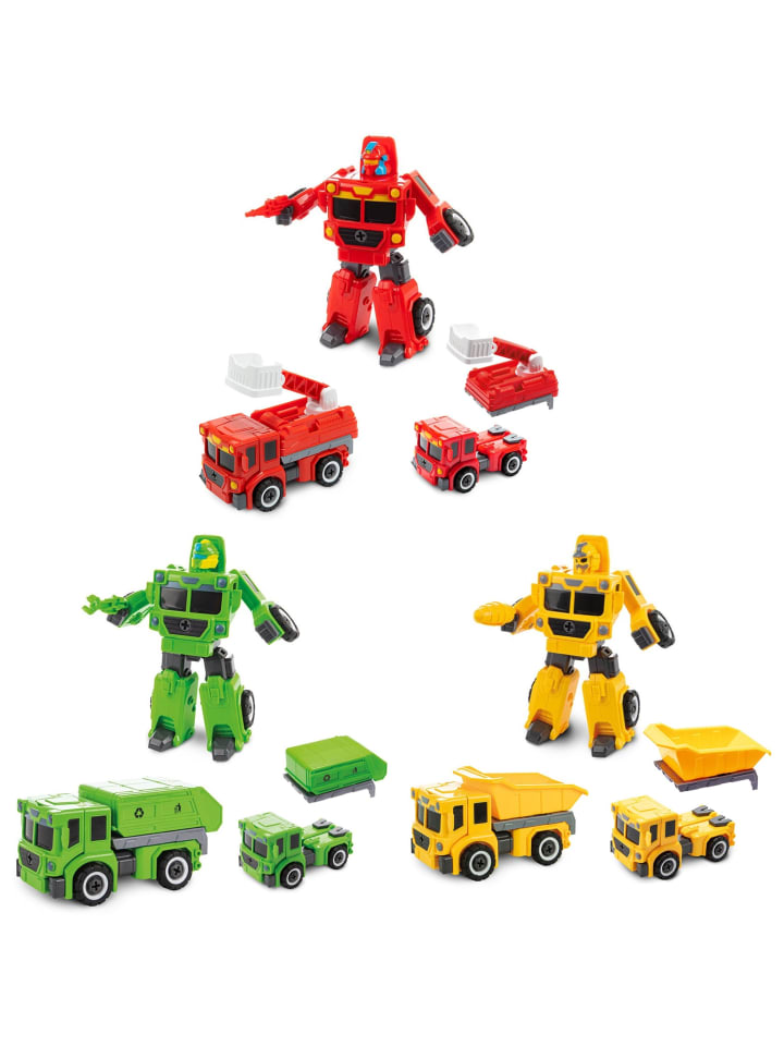 miniHeld 3er Set Transformierbarer Roboter Feuerwehr, Kipplaster, Müllwagen 3 Jahre günstig kaufen onesize