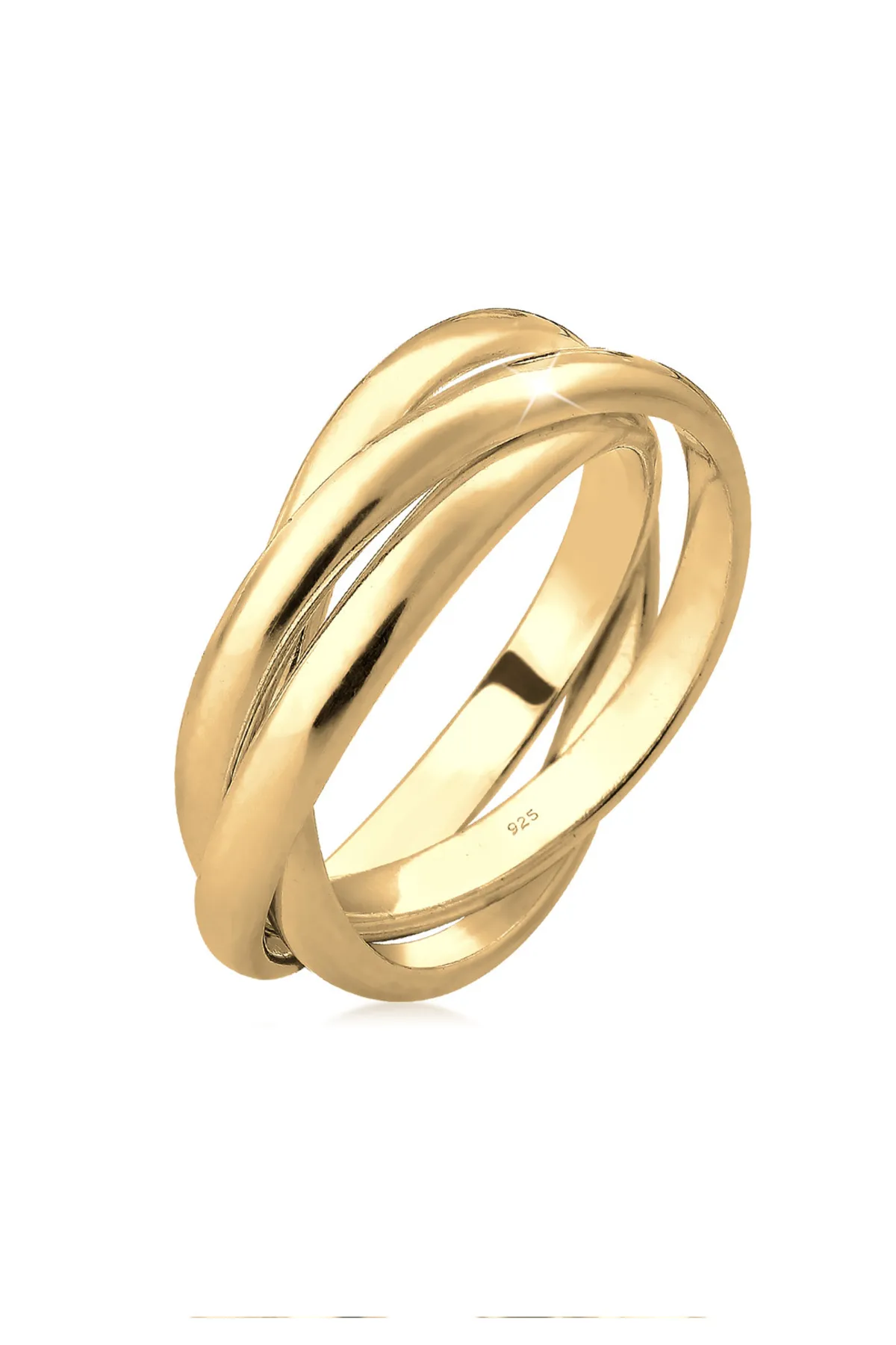 ELLI  Ring Basic Wickelring Klassisches Design 925 Silber