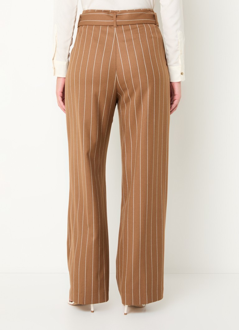 Pantaloni LKBennett Ellis cu talie înaltă și croi larg, cu curea