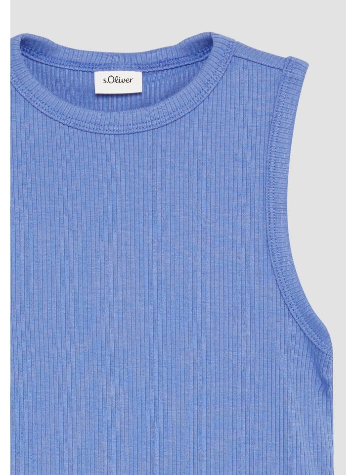 s.Oliver T-Shirt keine Ärmellänge in Blau günstig kaufen