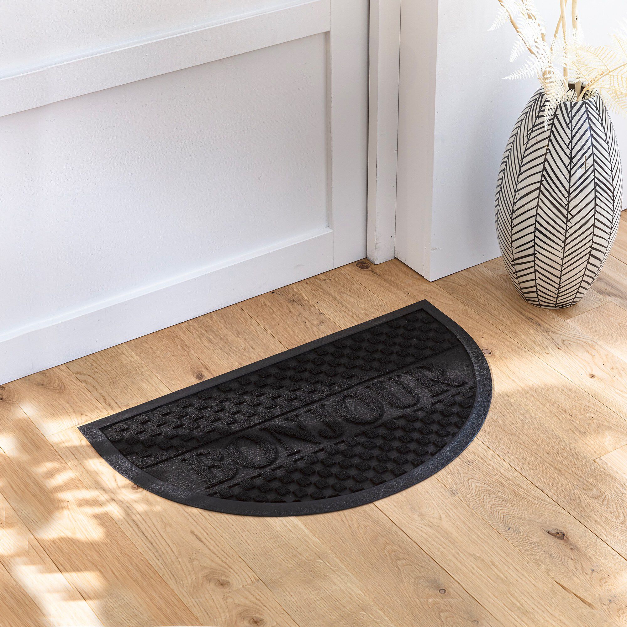 Tapis entrée demi lune antipoussière 