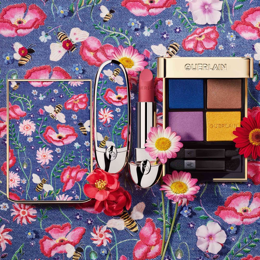 Guerlain OMBRES G Ombres à paupières 4 couleurs - Édition Limitée Floral Denim