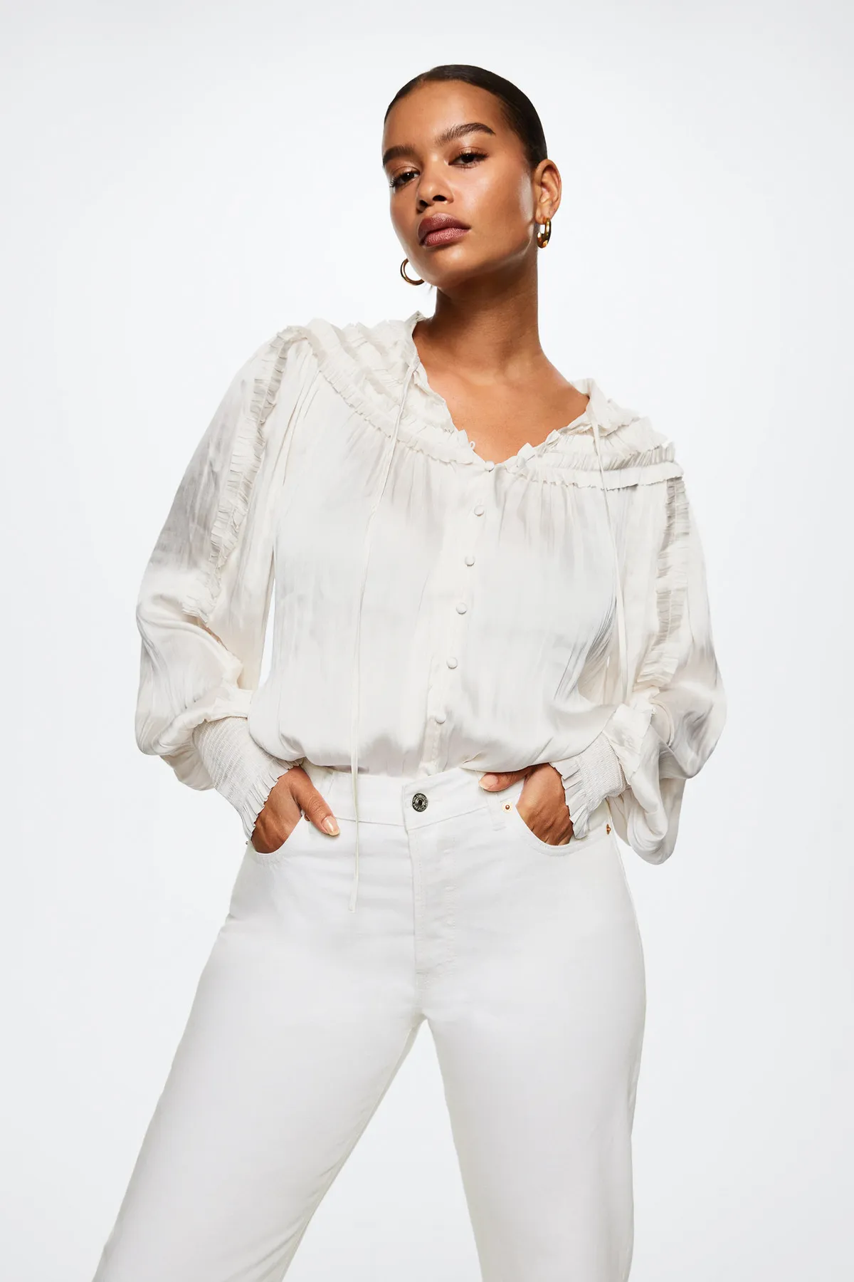 MANGO  Weiße Damenjeans 37023857