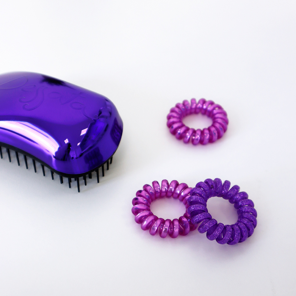 Dessata Purple Elastiques à cheveux spirales