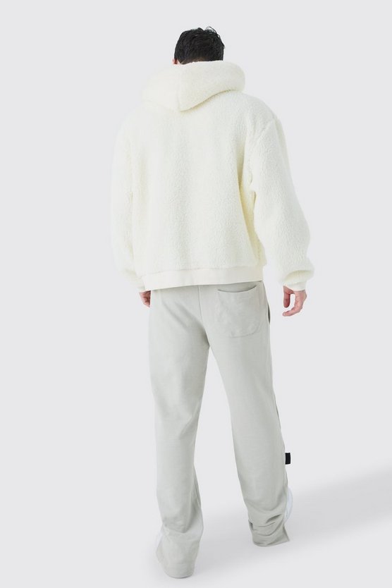 Kastiger Oversize Borg-Hoodie