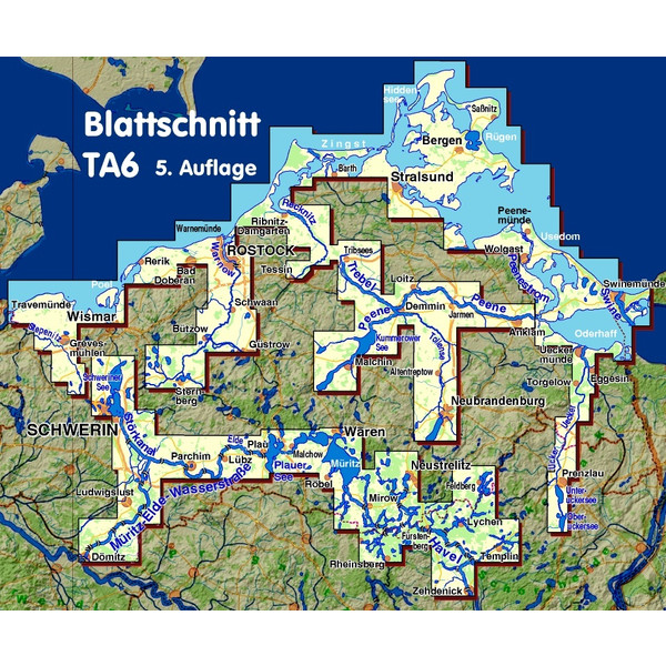 TOURENATLAS TA6 WASSERWANDERN 06 MECKLENBURG-VORPOMMERN - Gewässerführer