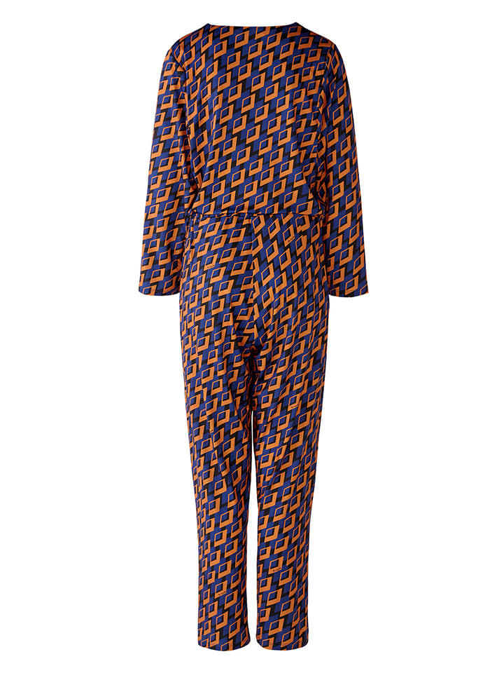 Miss Lagotte Jumpsuit in Blau/ Orange günstig kaufen