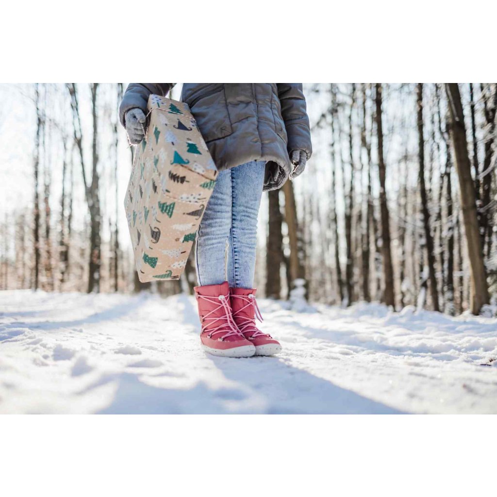 Be Lenka Snowfox Kids 2.0 Pink Winterbarfußschuhe