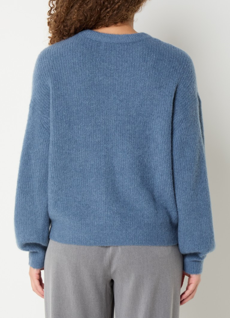 Suéter de malha fina MSCH Copenhagen Gustel em mistura de lã de alpaca