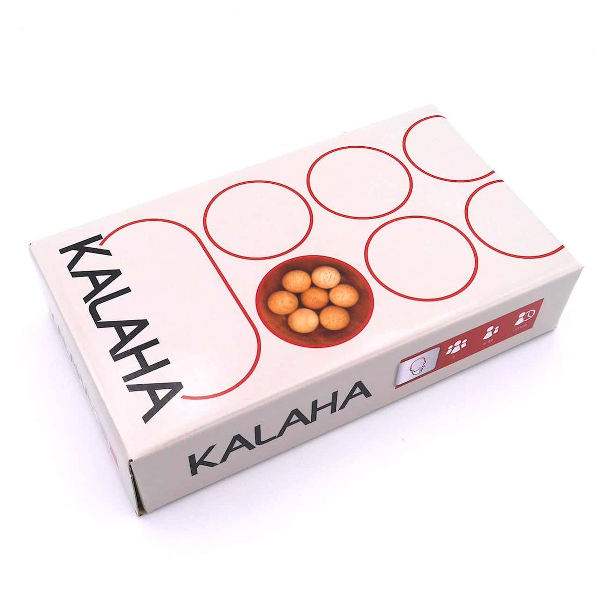 ROMBOL Denkspiele Spiel, Brettspiel Kalaha - hochwertiges Steinchenspiel inkl. Spielsteinen, Holzspiel