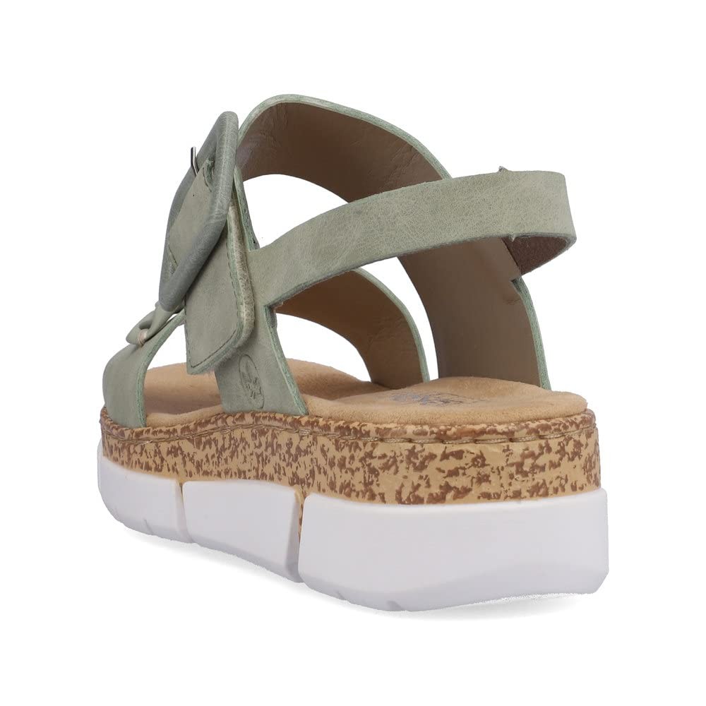 RIEKER Komfort Sandalen grün FSK Damen Sandalen