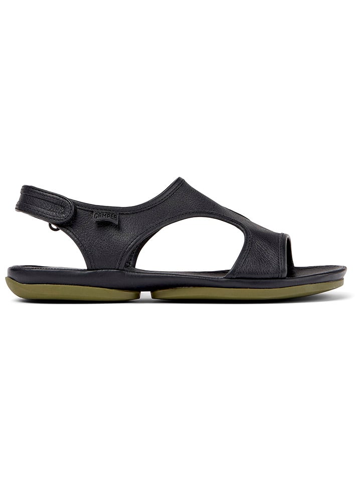 Camper Leder-Sandalen in Schwarz günstig kaufen