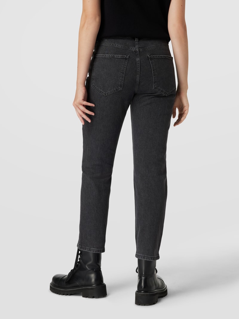 High Waist Jeans mit Stretch-Anteil in dunkelgrau