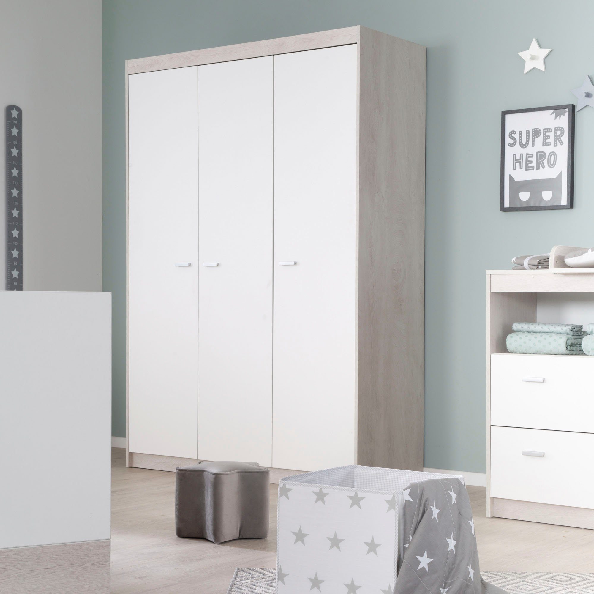 roba® Kinderkleiderschrank Julia 3-trg.