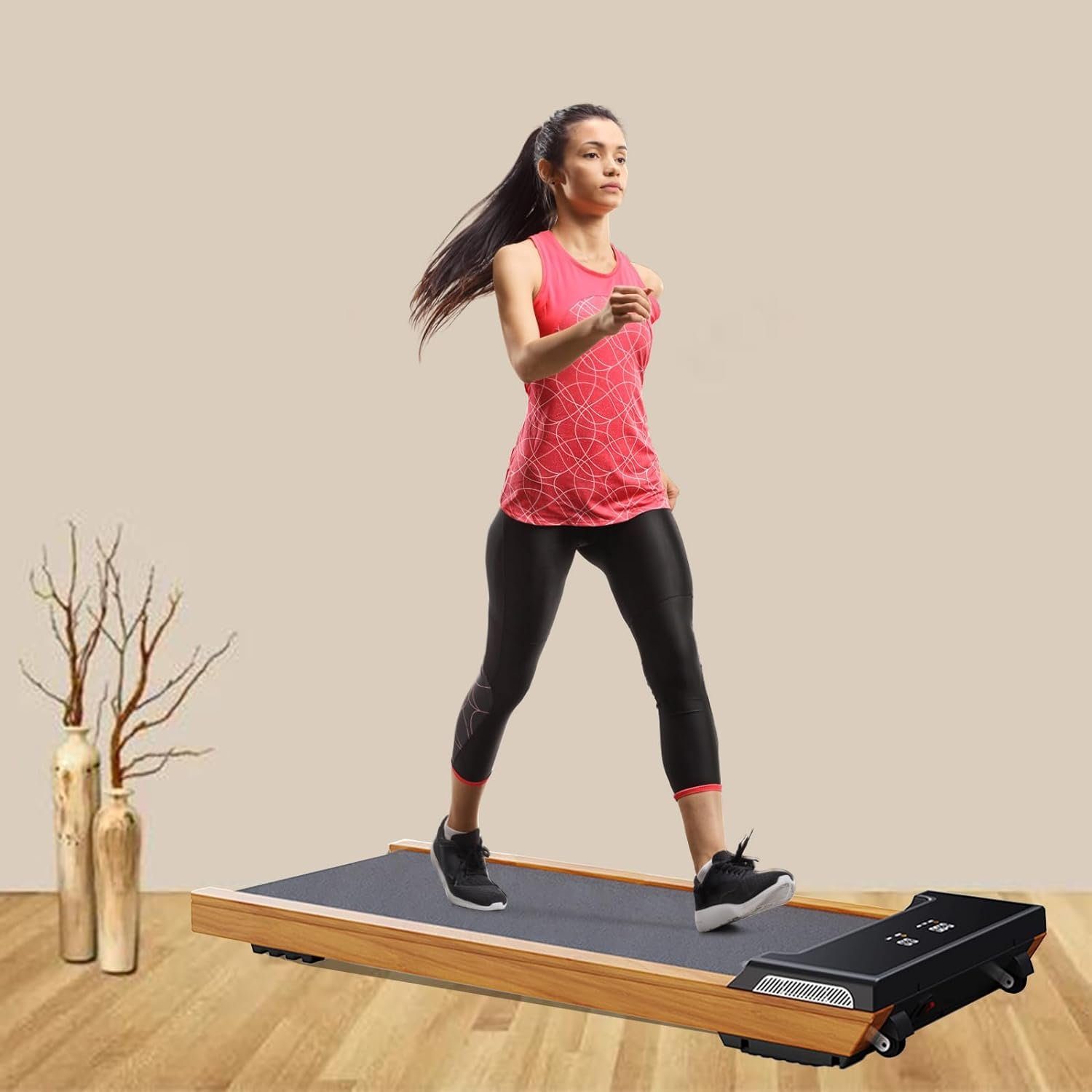 BlueField Laufband (2.25HP leises Laufband zum Gehen und Jogge), schreibtisch, Elektrisches leichtes Laufband aus Holz, 2.25HP leises