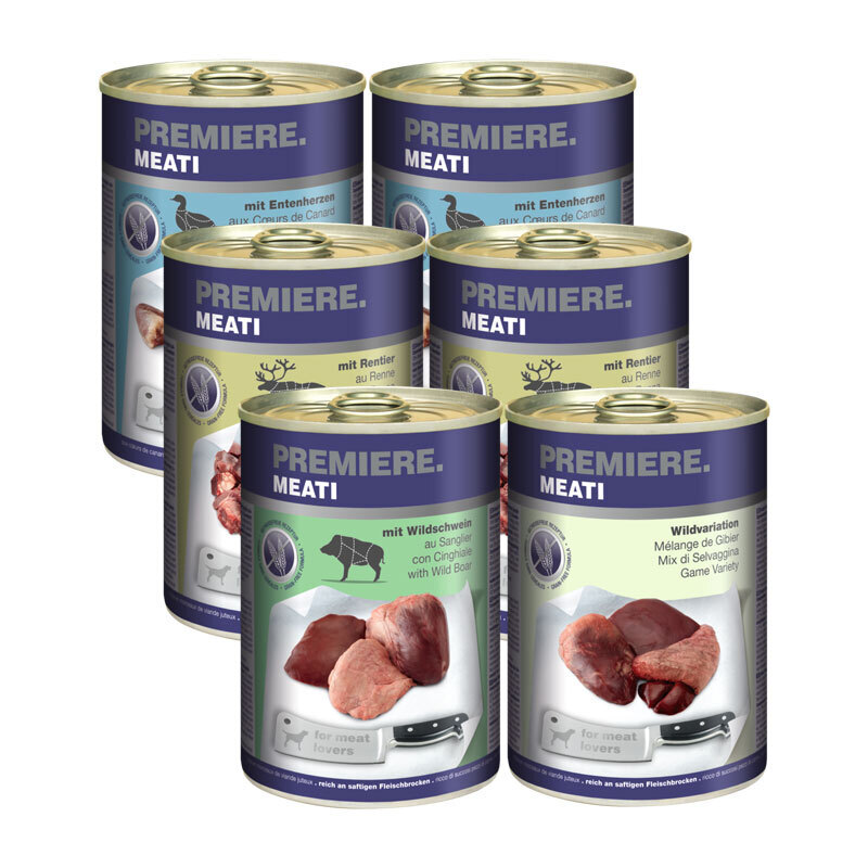 PREMIERE Hundenassfutter PREMIERE Meati Mixpaket 6x400g Mixpaket 4