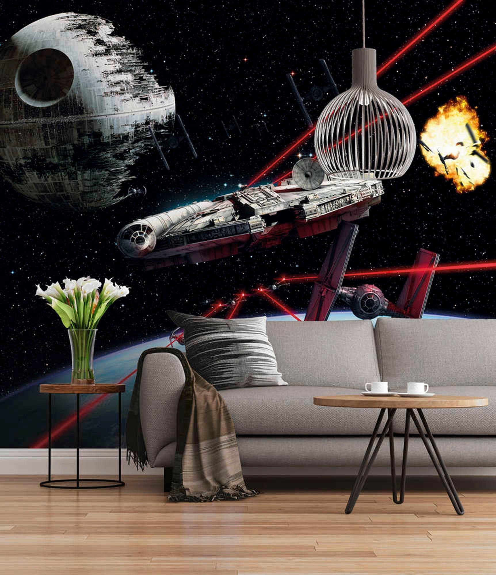 Komar Fototapete Star Wars Millennium Falcon, (1 St), 368x254 cm (Breite x Höhe)