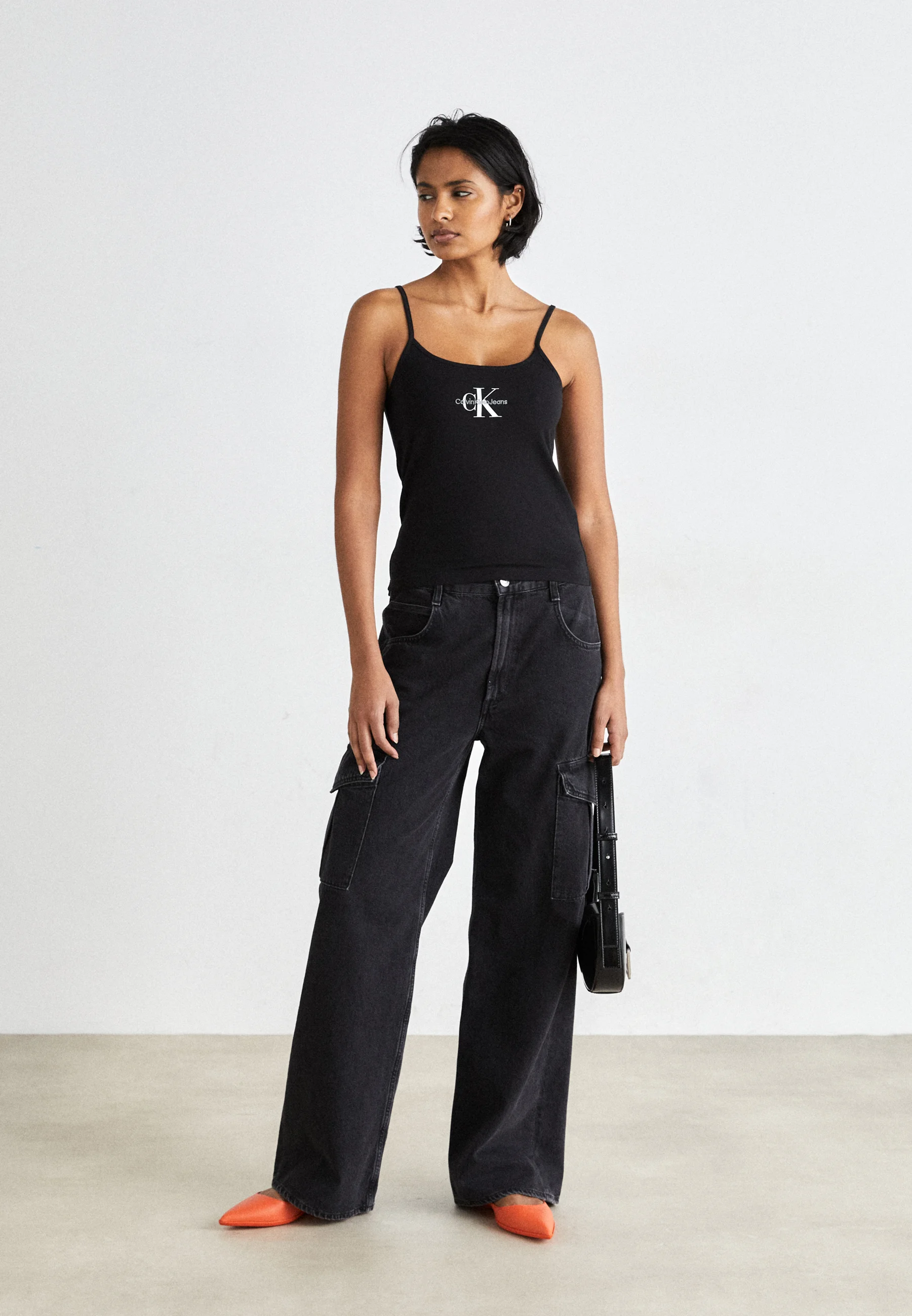 Calvin Klein WRAPPED ANKLE STRAP - Bailarinas con tira
