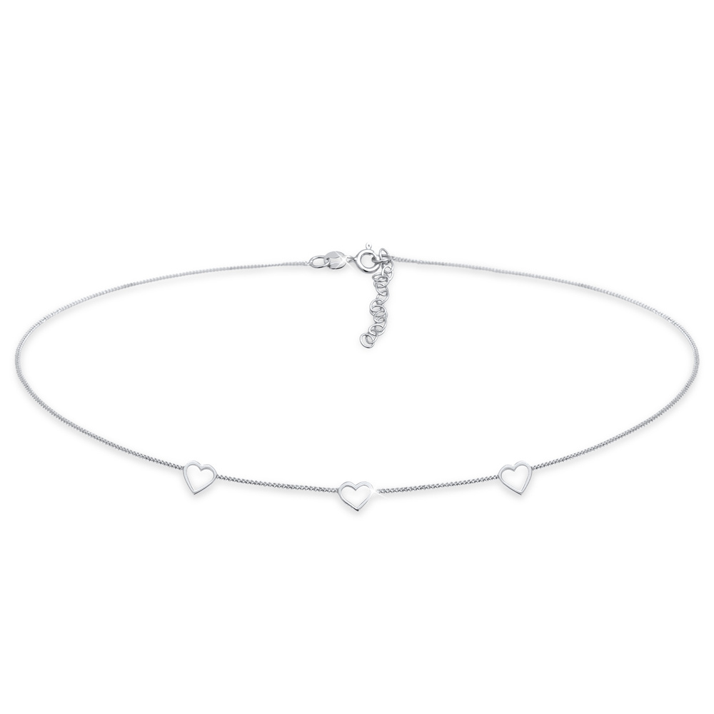 Elli Elli Collier Choker Herz Cut Out Liebe Romantik 925 Silber collier