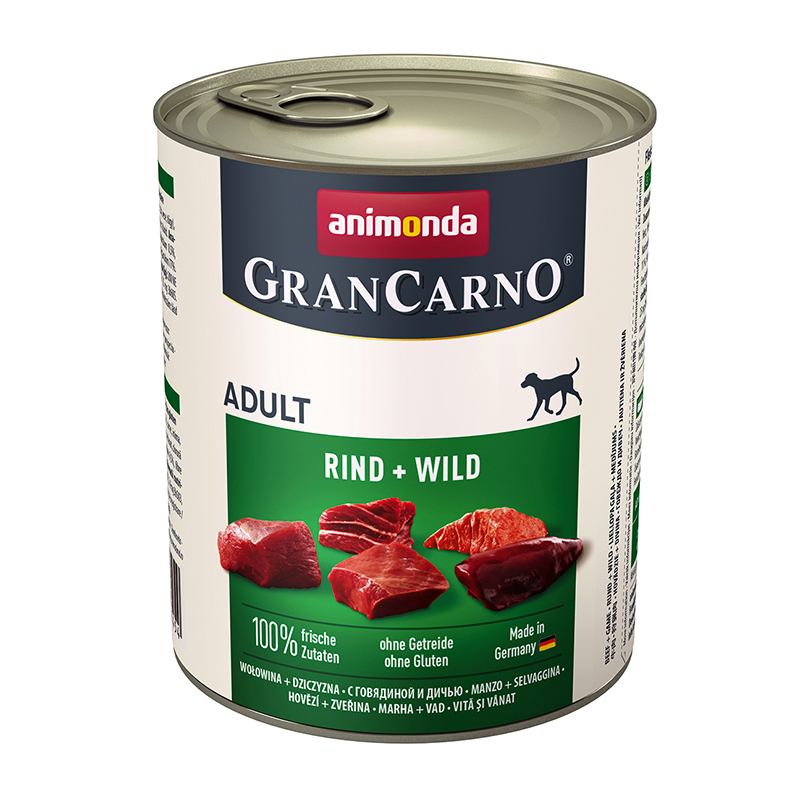 Animonda Hundenassfutter Animonda GranCarno Original Adult Rind & Wild 24x800 g