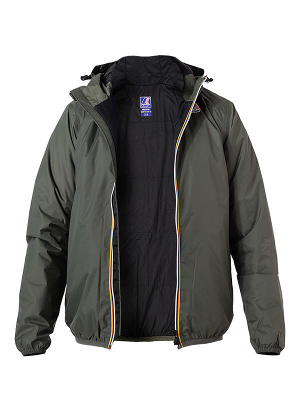 K-WAY, Regenjacke, Regular Fit, Mikrofaser wasserabweisend, dunkelkhaki
