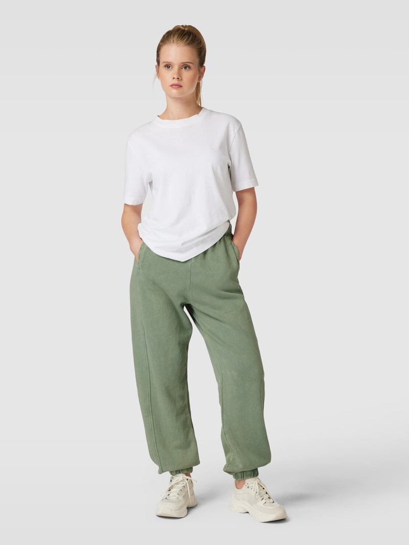Jogpants mit elastischem Bund in lindgrün