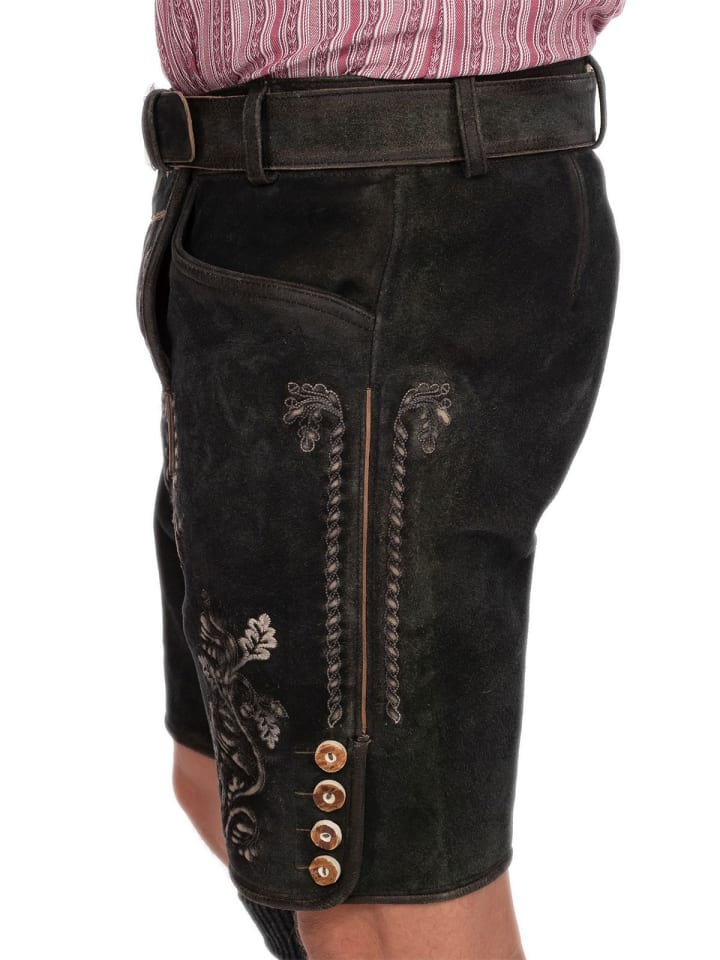 MADDOX Lederhose WALDKREUZ in schwarz günstig kaufen