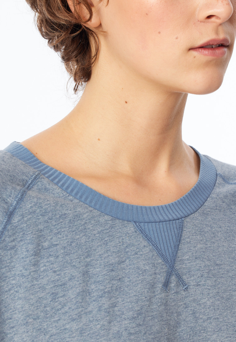 Schlafanzug lang jeansblau meliert - Casual Nightwear
