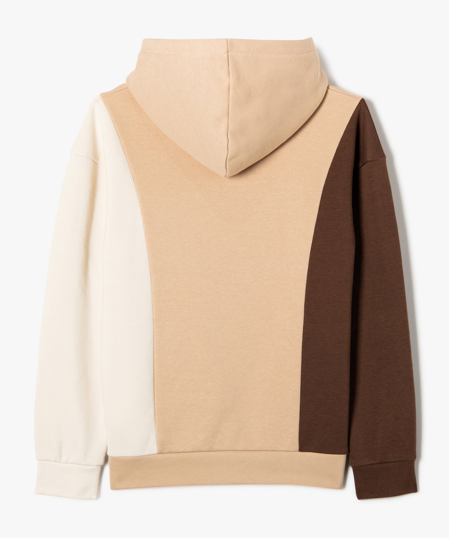 Sweat à capuche tricolore brodé Garçon - Camps United beige | GEMO