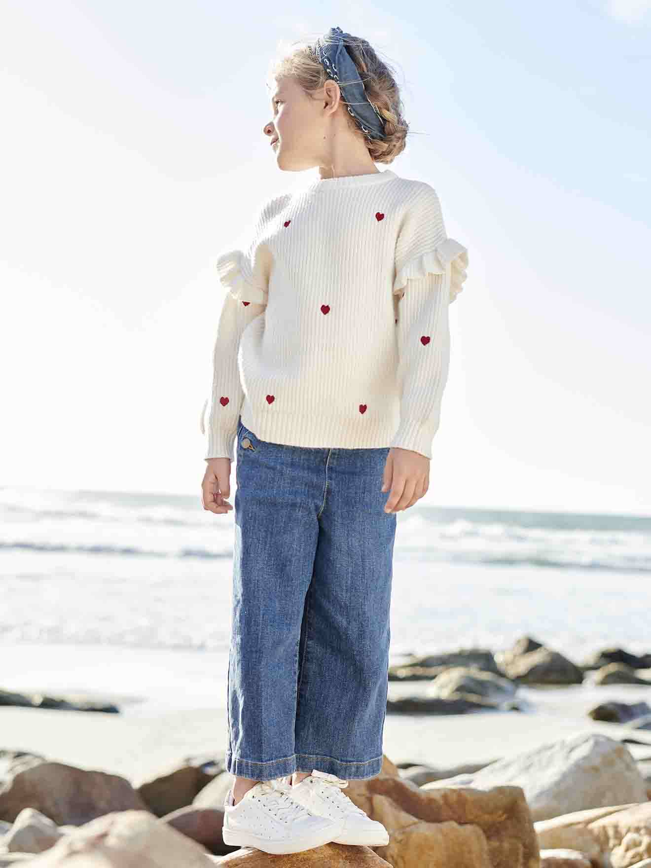 Vertbaudet Mädchen Pullover Oeko-Tex - wollweiß