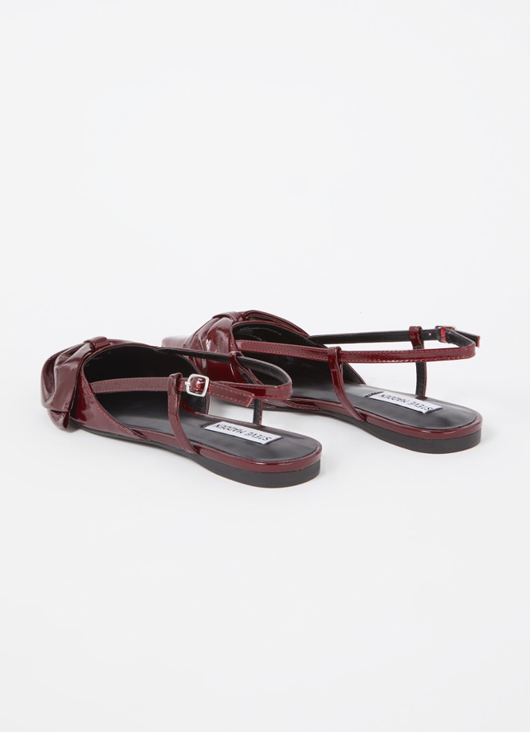 Balerini Steve Madden Dazzled din piele lăcuită cu fundă