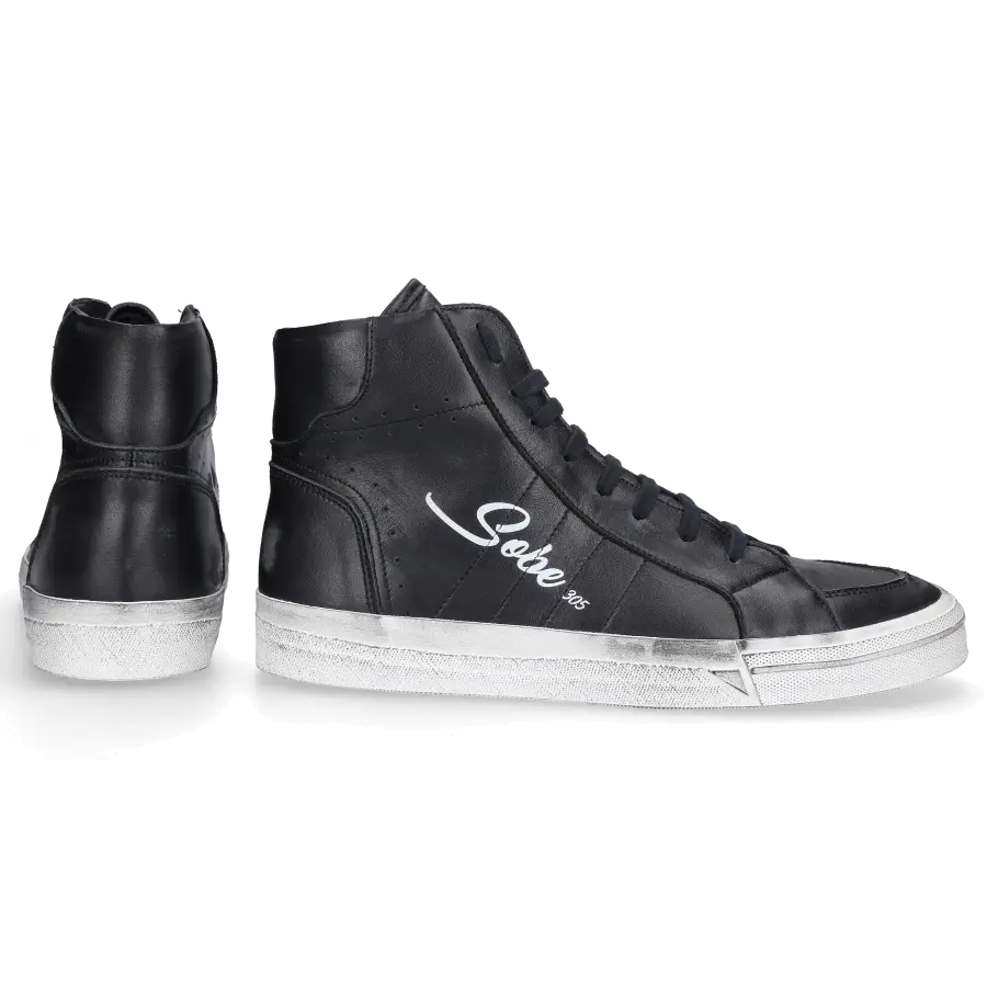 305 SOBE - Sneaker high RECORD Nappaleder - schwarz