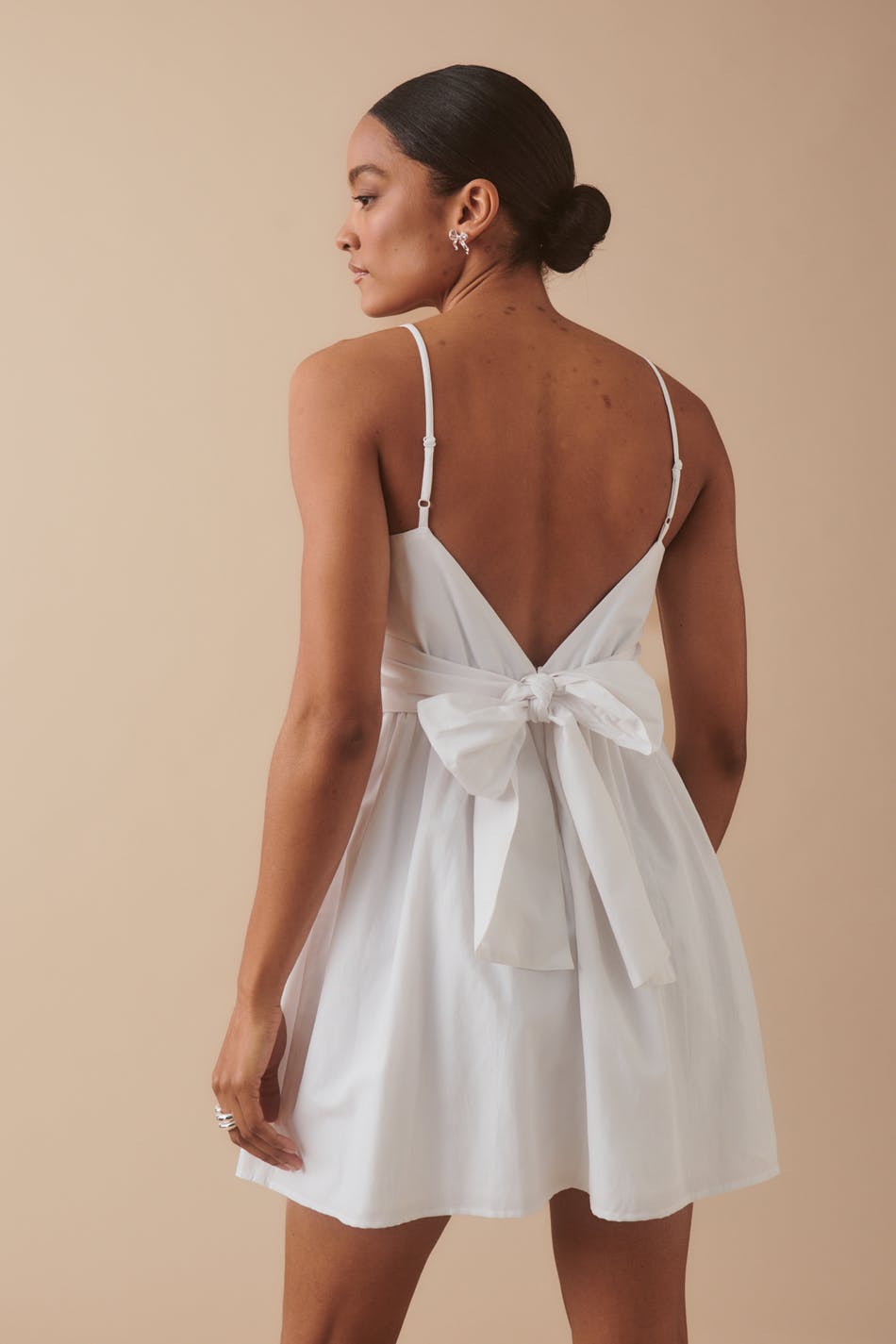 Big bow mini dress