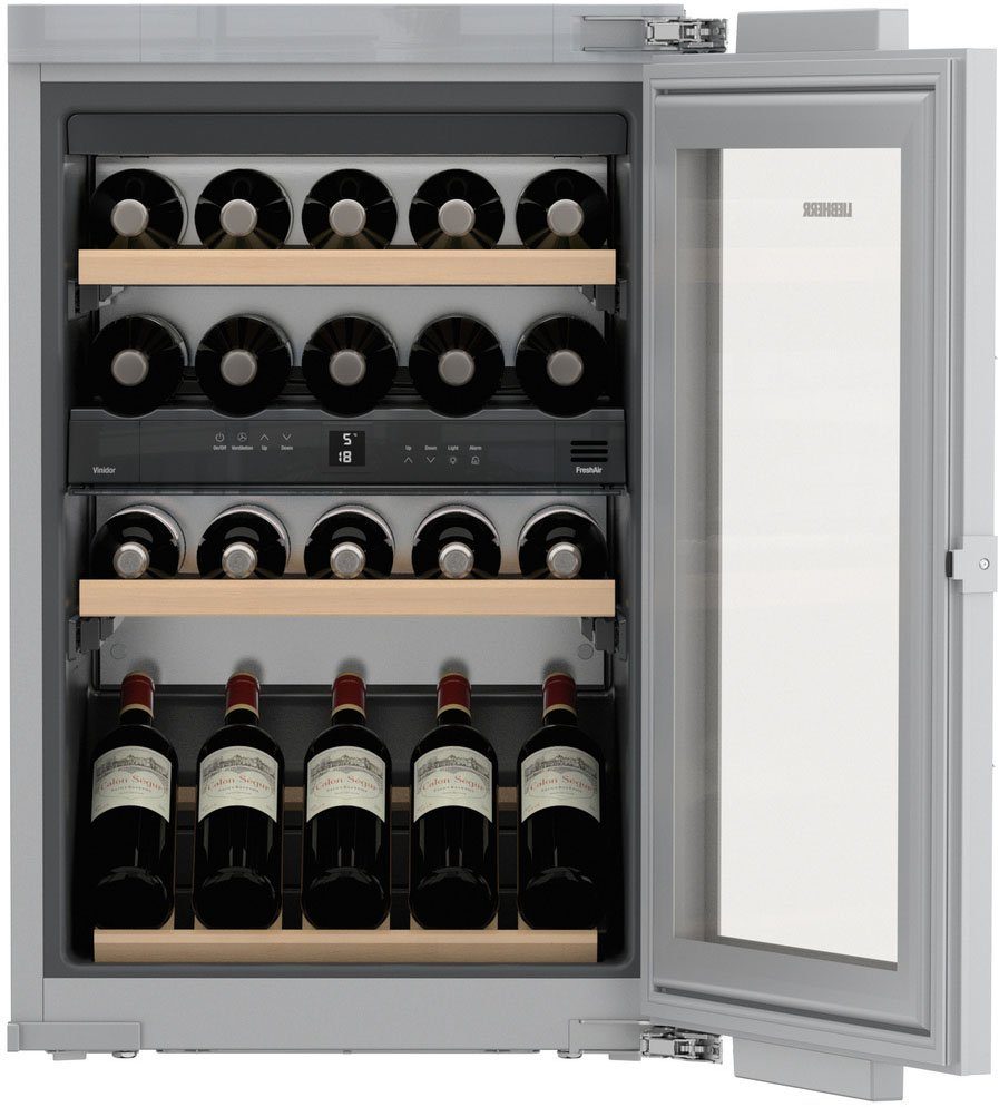 Liebherr Einbauweintemperierschrank EWTdf 1653 Vinidor, für 30 Standardflaschen á 0,75l,FreshAir-Aktivkohlefilter, Kindersicherung