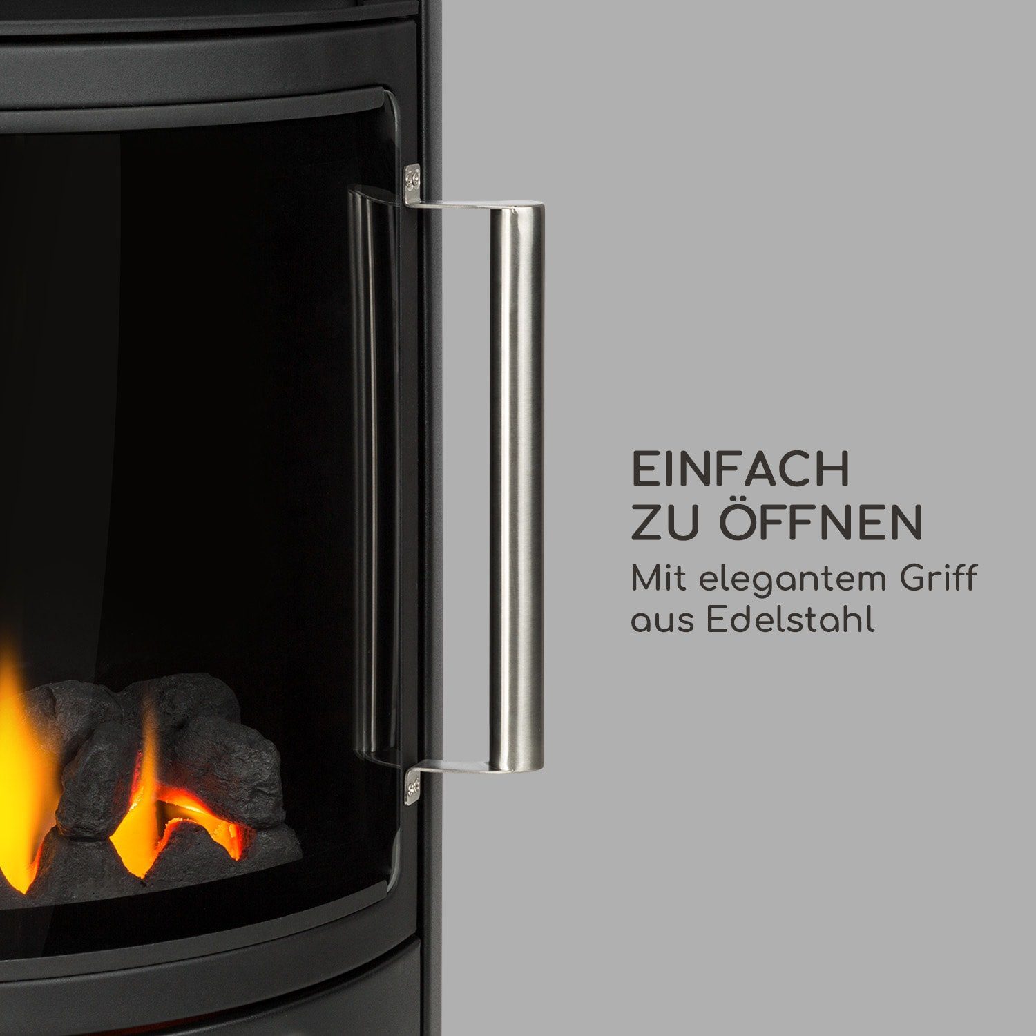 blumfeldt Heizkörper Andora Deluxe, Heizofen für innen Gas Gasbrennofen Elektrisch 3400 W Mobil