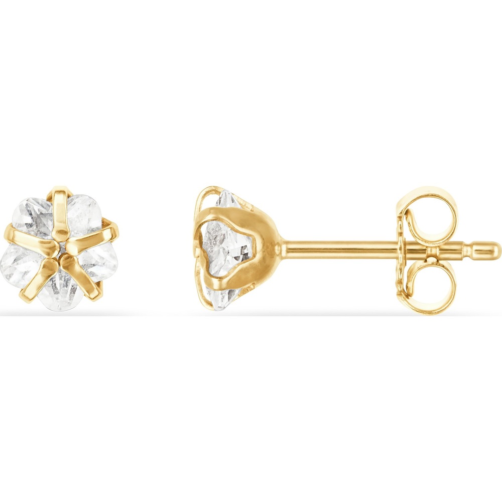 FAVS Boucles d'oreilles à fermoir à poussette 375 Or jaune Boucles d'oreilles