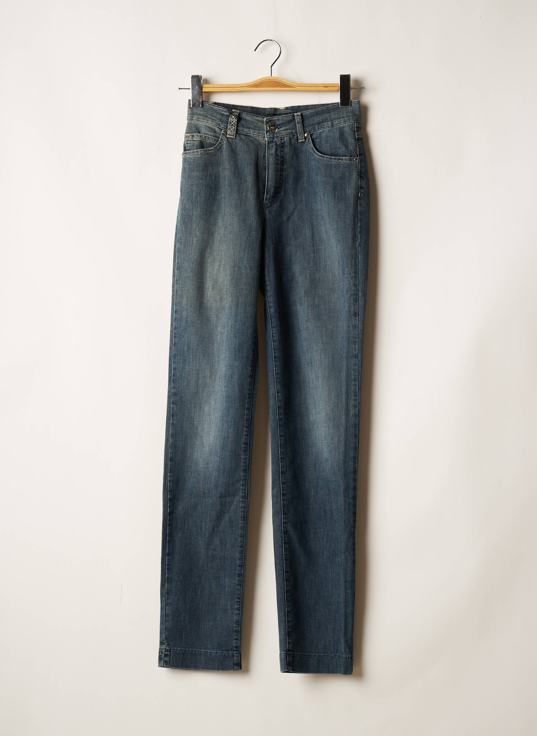 Dismero Jeans Coupe Droite Femme couleur bleu