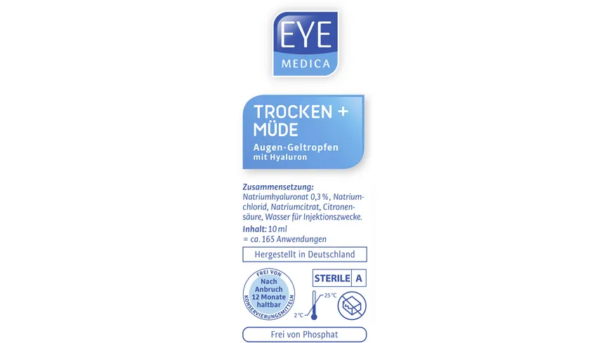 EyeMedica Augen-Geltropfen Trocken + Müde 10 ml
