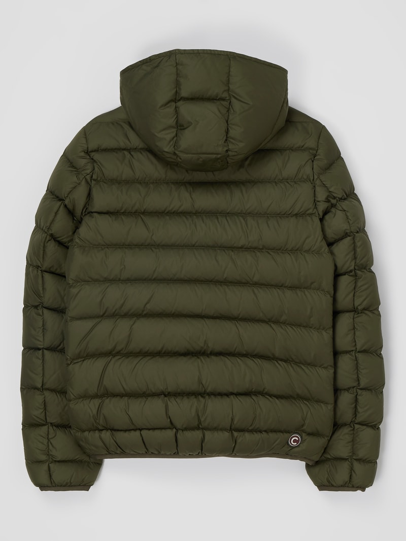 Daunenjacke mit Kapuze in khaki