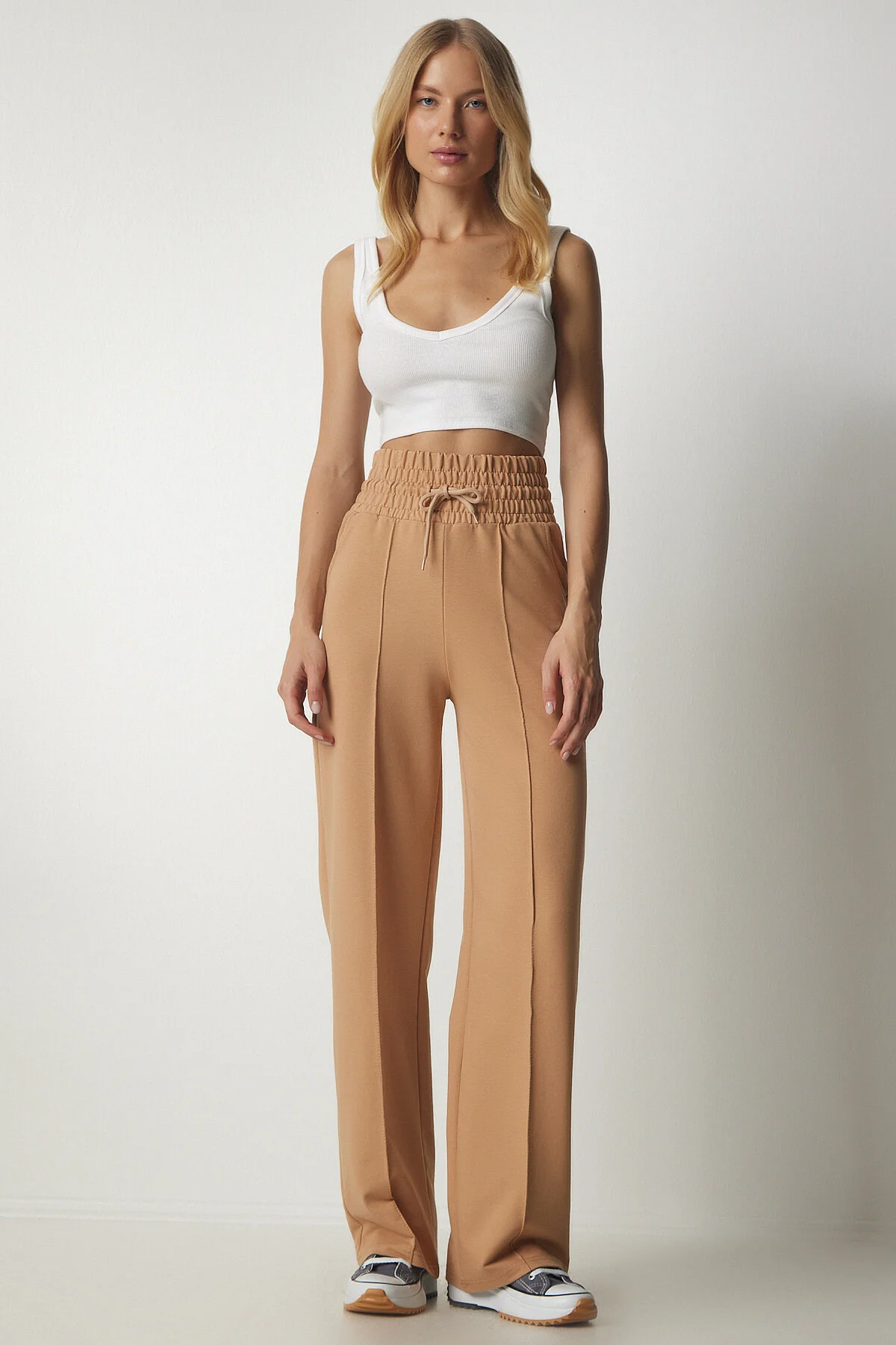 Happiness İstanbul  Damen Biscuit Pocket Basic Strick-Jogginghose XR00018