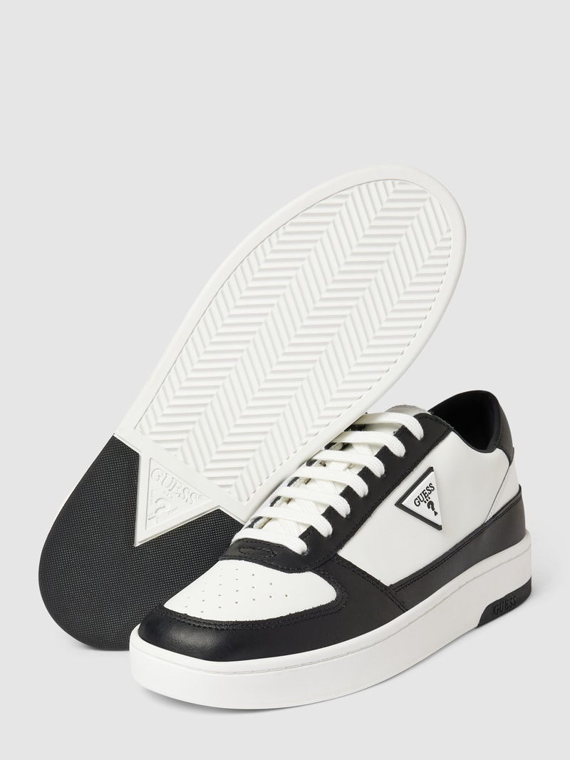 Sneaker aus Leder-Mix Modell 'SILEA' in schwarz