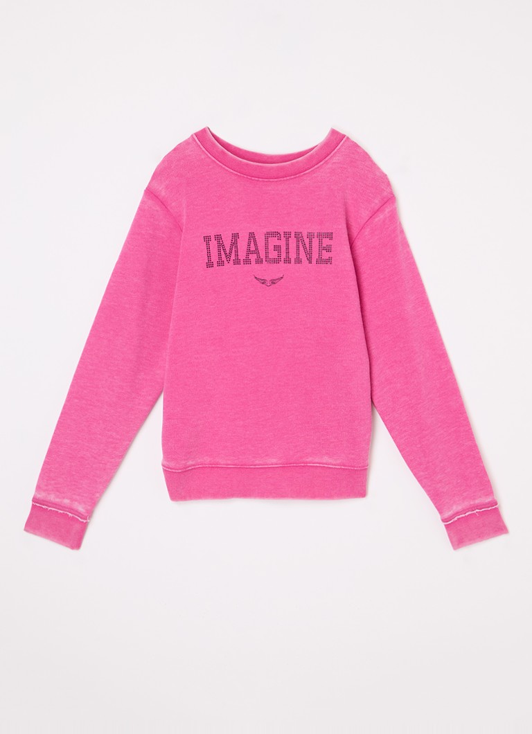 Pulover Zadig&Voltaire Hailey cu logo imprimat