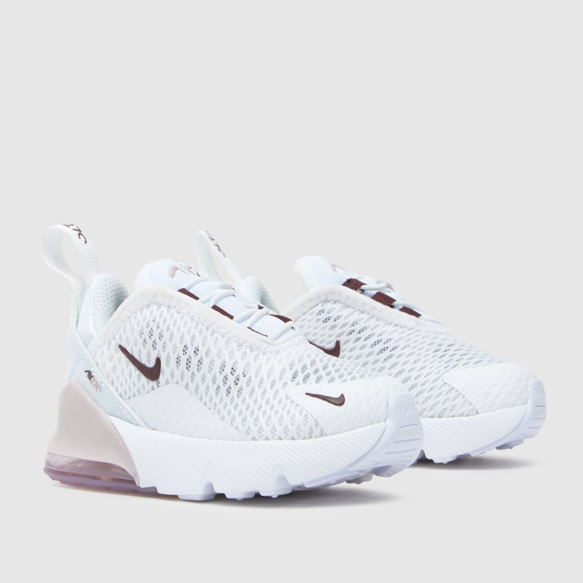 Nike vita & vinröda Air Max 270 flickor småbarnsskor