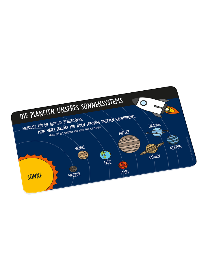 Geda Labels Frühstücksbrettchen Sonnensystem in Dunkelblau - 23,5x14,5x0,3 günstig kaufen onesize