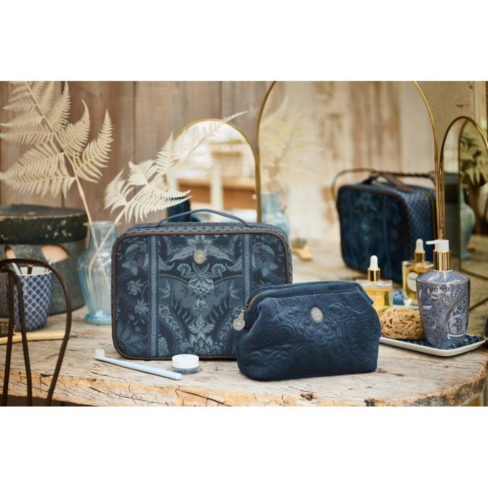 PiP Studio Reisebehälter Kosmetiktasche Pouch Flach Kyoto Festival Denim Blau (M)